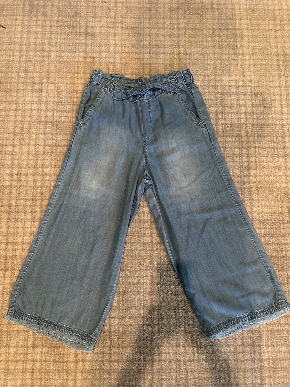 Women’s Soft Denim Cropped Wide-Leg